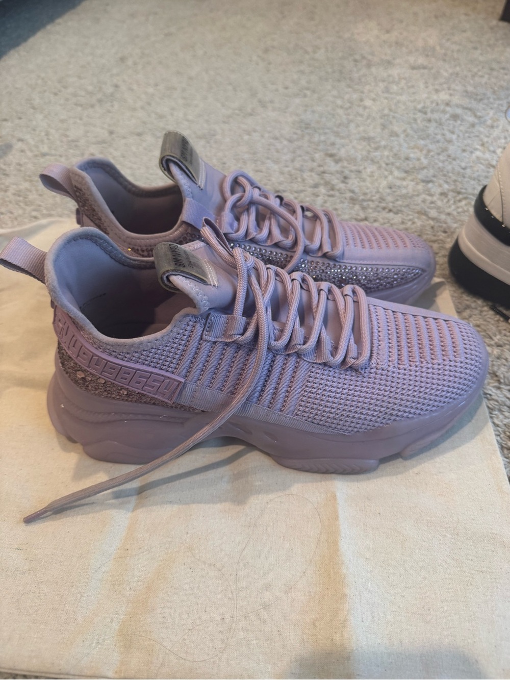 Steve Madden Lavender Knit Platform Sneakers